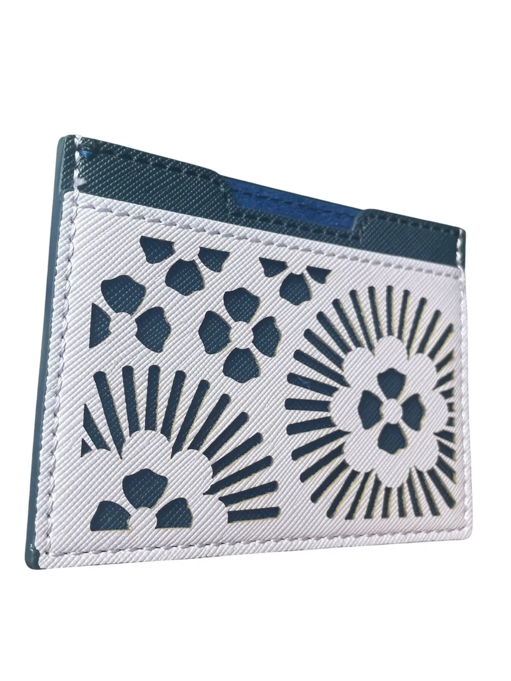 ✨ Anthropologie Floral Cutout Card Holder Lavender/Navy ✨